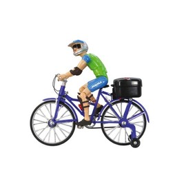 JAMARA 402090 Bicycle with Sound, Movable Head, Realistic Pedal Movement, Music, Light, Blue