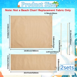 GORGECRAFT 2 Sets Directors Chair Covers Canvas Replacement Portable Makeup Artist Chair Seat Cover Fabric Khaki Folding Chairs Canvas Cloth for Garden Outdoors Accessories