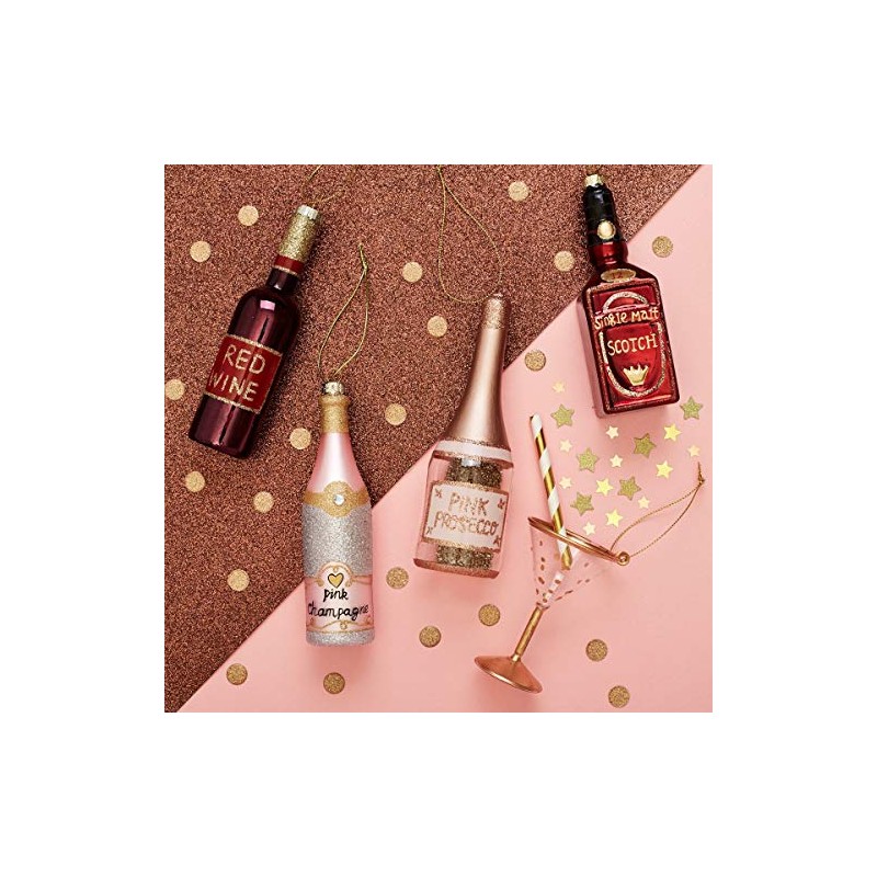 Sass & Belle Lets Celebrate Pink Prosecco Shaped Bauble