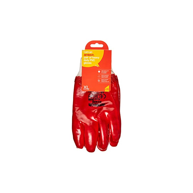Amtech N2400 Heavy Duty PVC Working Gloves XL (Size 10)