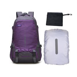 Leverde Backpack, Large Capacity, 1.7 gal (45 L), Many Pockets, 3 Piece Set (Rucksack, Rain Cover, Pouch), Men's, Women's, Waterproof, Disaster Prevention, Rain Gear Cover, Climbing, Cycling, Travel