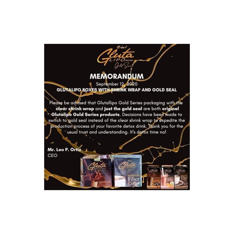 12 in 1 Gluta Lipo Gold Series Dark Chocolate -
