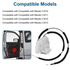 WMPHE Front Left Driver Side Lock Actuator Compatible with Mazda 3 2010-2013, Door Latch Assembly Replacement for BBM459310E