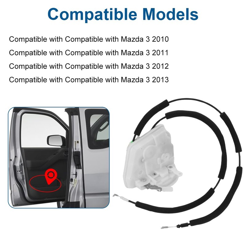WMPHE Front Left Driver Side Lock Actuator Compatible with Mazda