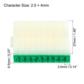 PATIKIL Removable Number Stamps Plastic 9 Digits Font Size 6 Numbers 0-9 Combination Set for Cards Scrapbooking Educational