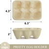 DEAYOU 3-Pack 18 Cups Ceramic Egg Tray, 6-Cup Porcelain Egg