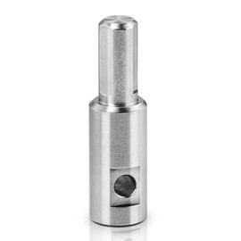 Ice Auger Adapter, Auger Drill Adapter, Ice Auger Drill Adapter Drill Bit, Stainless Steel Ice Auger Drill Adapter, Fits Drill Chuck: 1/2" Plus and 1/4" Hole for 1/4"-20 Wing Bolts & Locking Screws