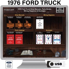 1976 Ford Truck Factory OEM Shop Manuals on USB