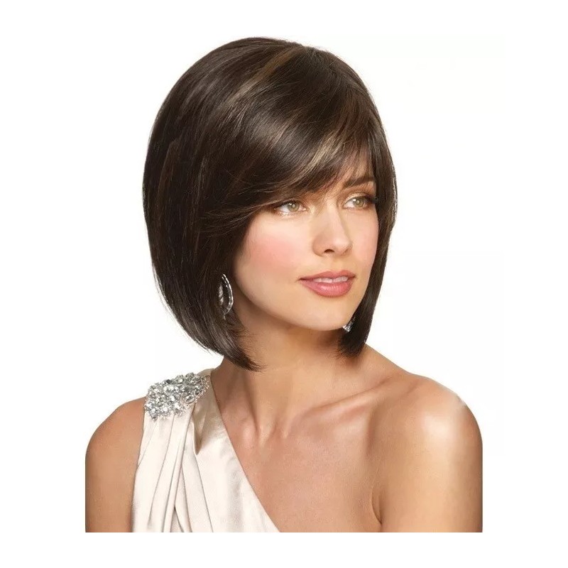 Generic / Natural Corto Pelucas Bob Encaje Frente Cabello Humano