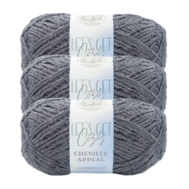 (3 Pack) Lion Brand Yarn Chenille Appeal Yarn, Storm Front