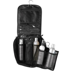 Dusy Hanging Travel Toiletry Bag with Hanger, black