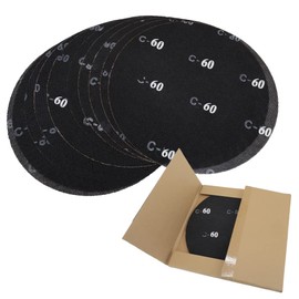 HUAALIUCHE 17" Sanding Screen Discs - Mesh Floor Sanding Screen - Black Silicon Carbide - for Wood Floors (10 Pack, 60 Grit)