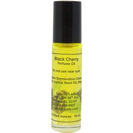 Black Cherry Perfume Oil, Small - Organic Jojoba Oil, Roll On, 0.3 oz