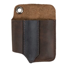 Valhalla Gear, EDC Tool Holster, Rustic Sleeve for Tools, Pocket Case, Full Grain Leather, Handmade, (Bourbon Brown/Charcoal Black)