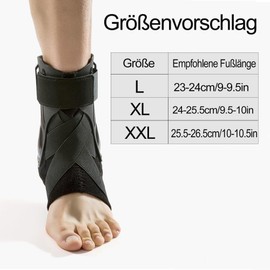 Ankle Brace, Adjustable Bandage Ankle, Professional Ankle Brace for Women/Men, Suitable for Plantar Fasciitis, Arthritis, Sprained Ankle, (L)