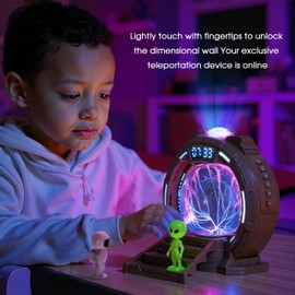 L LOHAS LED Galaxy Projector Night Light, Space Portal Night Light with Static Electricity Ball with Stargate, White Noise Sound Machine, Bluetooth Music, Clock/Timing Globe Lamp for Bedroom