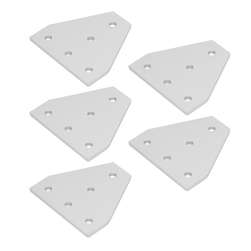 5Pcs Tie Plate 5 Holes Aluminum Robust Reinforced Connecting Mending