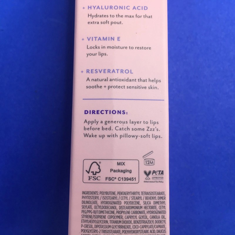 Patchology Rosé Lips Hydrating Lip Sleeping Mask 0.50 oz (Lot