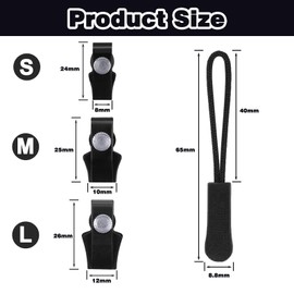 NICECONE 15 Pcs Zipper Repair Kit, 3 Sizes Instant Quick Release Zipper Head Replacement Extension & Fixing Zipper Slider