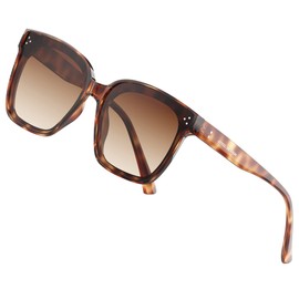 ATTCL Unisex HD Nylon Lens Sunglasses Women Men Mirrored TR90 Frame Ultra Light, Brown/Non-Mirrored