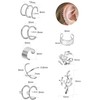 Blulu 8 Pairs Stainless Steel Ear Cuff Non Piercing Clip