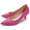 WUIWUIYU Women's Girls' Fashion Pointed Toe Kitten Heel Pump Shoes