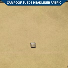Hihaha Self Adhesive Headliner Fabric W/Foam Backing Interior Trim DIY Roof Repair Replace for Car RV SUV Automotive Suede Fabric 40"Lx47"W 1 Pcs Khaki