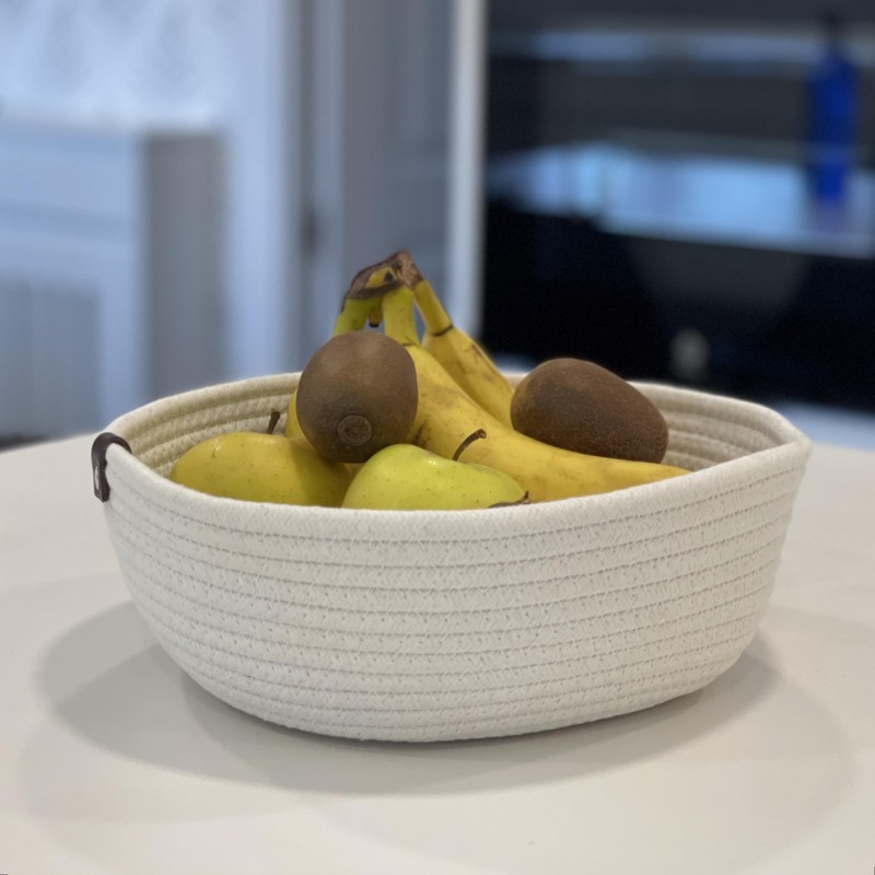 ASTER HOME Multipurpose Cotton Storage Baskets - Set of 3