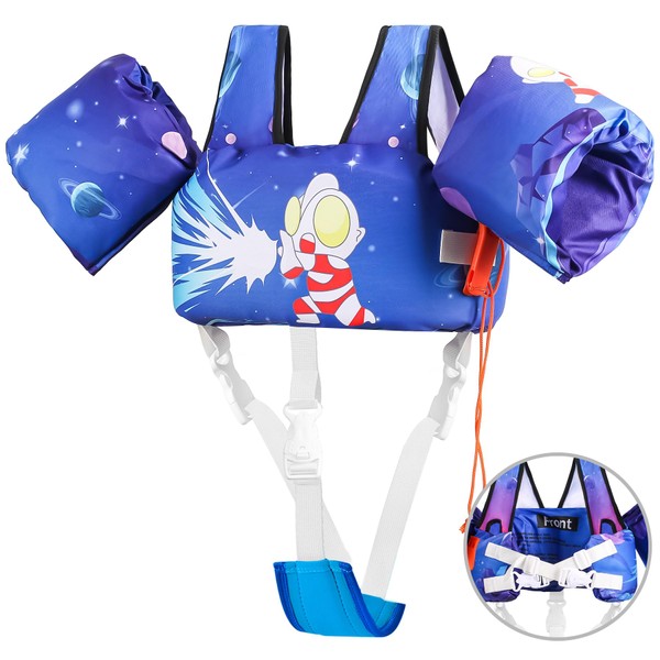 Neoprene Toddler Swim Vest with Arm Floaties Adjustable Crotch Straps