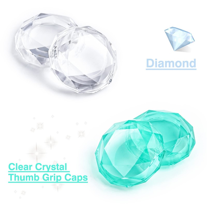 DLseego Diamond 3D Thumb Grips Caps Design for Switch &