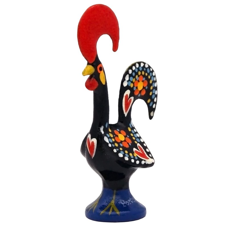 Galos 4 Inch Good Luck Portuguese Rooster Barcelos Metallic Figurine