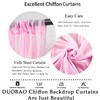 DUOBAO Pink Chiffon Backdrop Curtain-2 Panels 29x120-Inch Wedding Chiffon Backdrop