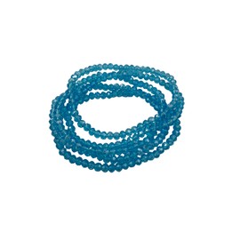 Yidaz 5 Pcs Glass Beaded Bracelets for Women Stackable Layering Stretch Bracelets Boho Bracelet Set(Blue)