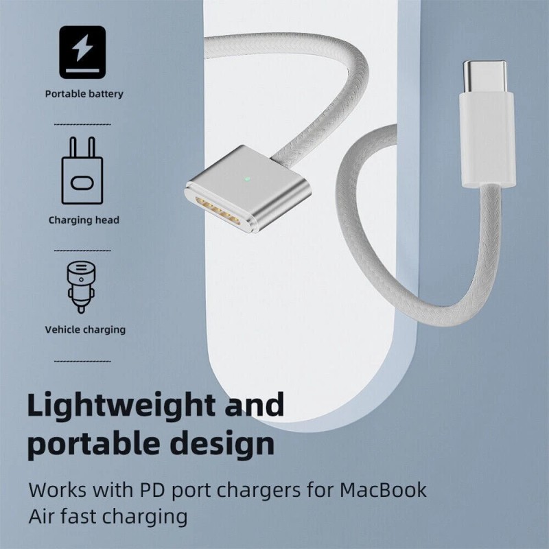 Macbook USB C to Magsafe 3 Charging Cable Wire 6