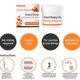 Temporary Filling Dental Repair Kit for Repairing Lost fillings and Loose caps, Crowns or Inlays | Tooth Filler