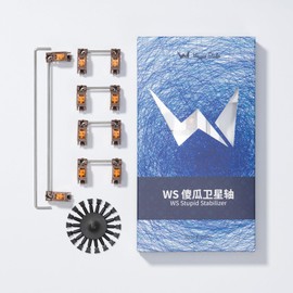 WS Stupid Keyboard Stabilizers, Snap-in Stabilizers with 2u 6.25u 7u Wires, 1.2mm PCB Mount Stabs Kit for Mechanical Keyboards MX Switches