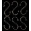 6 Wrought Iron 3 inch S Hooks - Hand Forged