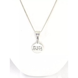 JKCE Designs She Took A Deep Breath And Let It Go Necklace, Encouraging Jewelry, Encouraging