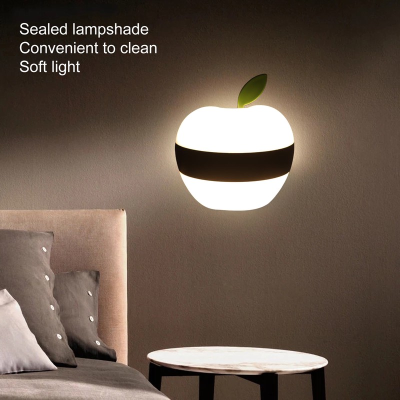 LED Wall Light Apple Shaped Waterproof 6W 3000K Aluminum and