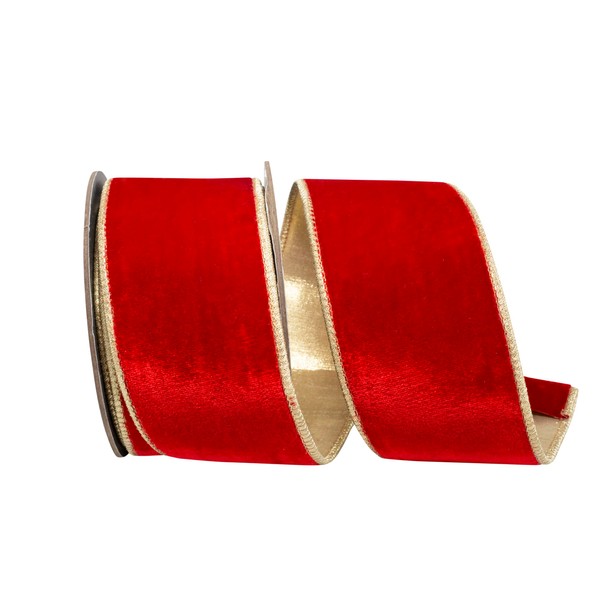 Reliant Ribbon Velvet Touch Deluxe Metallic Dupioni Backed Wired Edge,