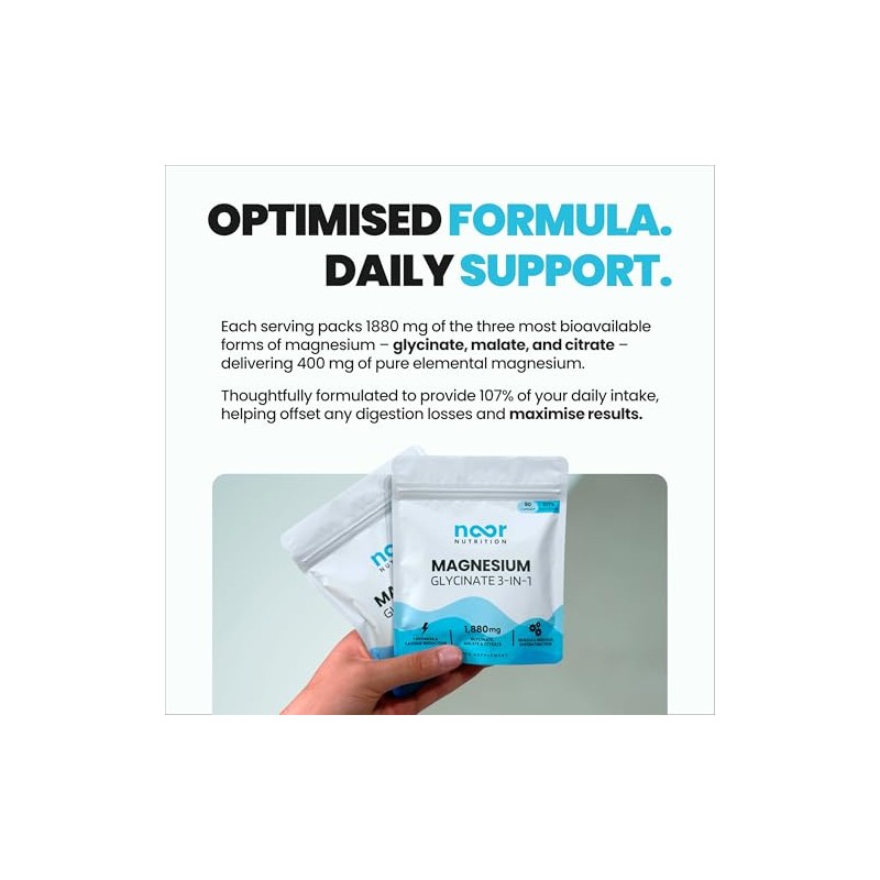 Magnesium Glycinate 3-in-1 High Strength Complex - 1880mg Supplements as