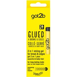 Got2b Gel Fijador de Cejas y Baby Hairs Glued, Fijación Fuerte, 16 ml