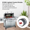 RKJFHIUR Upgraded 91538 Gas Grill Lighted Control Knobs,6 Pack Outdoor