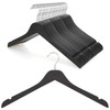 TOPIA HANGER Black Wooden Hangers 30 Pack, 0.28-inch Thick Slim