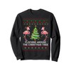 Flamingo Ugly Christmas Sweater Style Pajamas Sweatshirt