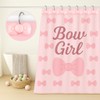 YOINIUEM Pink Bow Shower Curtain Hooks Set of 12, Cute