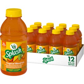 V8 Splash Tropical Blend Flavored Juice Beverage, 16 fl oz Bottle (12 Pack)