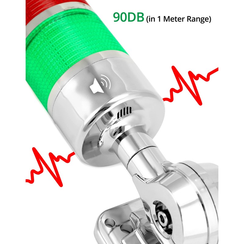 QWORK Industrial Warning Lights, 12-24V LED Stack Tower Lights with