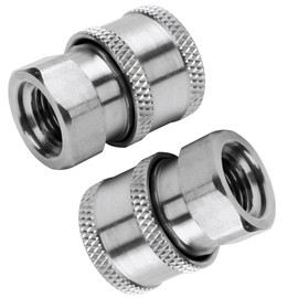 Beduan Pressure Washer Fitting 304 Stainless Steel 3/8" NPT Female Quick Connector Coupler Socket Adapter, 5000 PSI (Pack of 2)