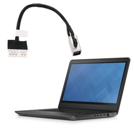 Create idea 2PCS DC Power Jack Dock Connector Flex Cable Compatible with Dell Inspiron 15-3000 14-3000 15-3567/3576/3567/3568/3562/3578/3576 Vostro 3468